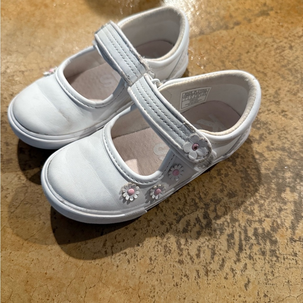 KEDS -White Floral Kids Mary Jane Shoes